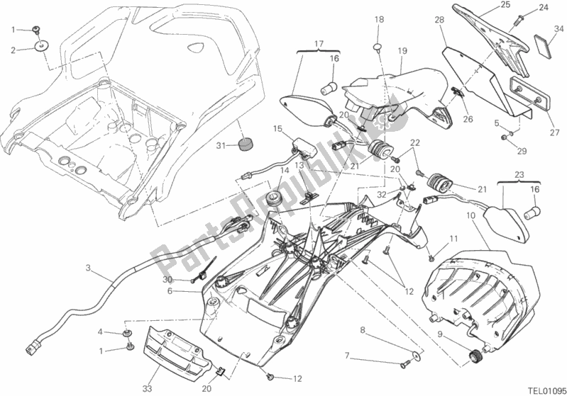 All parts for the 27a - Plate Holder of the Ducati Multistrada 950 SW Thailand 2018